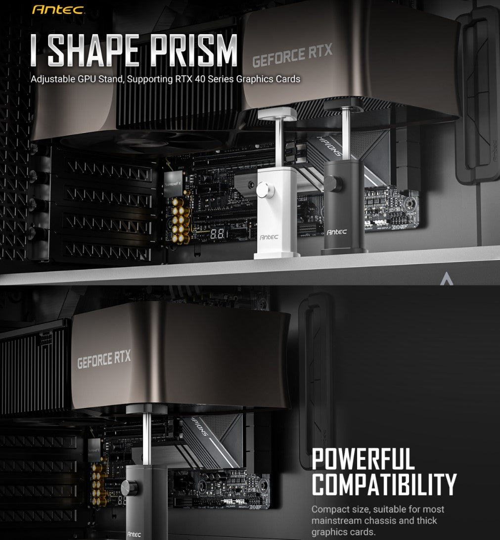 Antec IGPU, VGA Bracket Holder. Solid Construction & durability - White Aluminum image 0