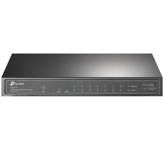 TP-Link TL-SG1210P 10-Port Gigabit Desktop Switch with 8-Port PoE+ IGMP Snooping image 0