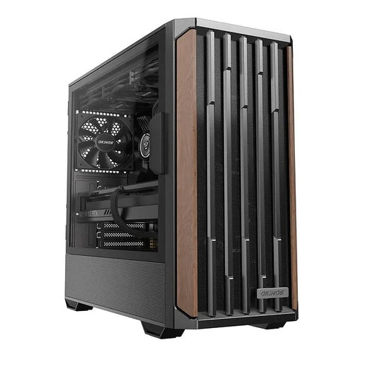 OKINOS Cypress P7 Genuine Walnut Wood Trim ATX, Type-C, Support 360mm Radiator o image 0