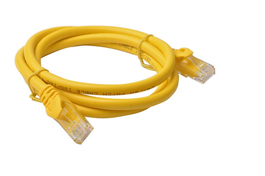 8Ware CAT6A Cable 1m - Yellow Color RJ45 Ethernet Network LAN UTP Patch Cord Sna image 1