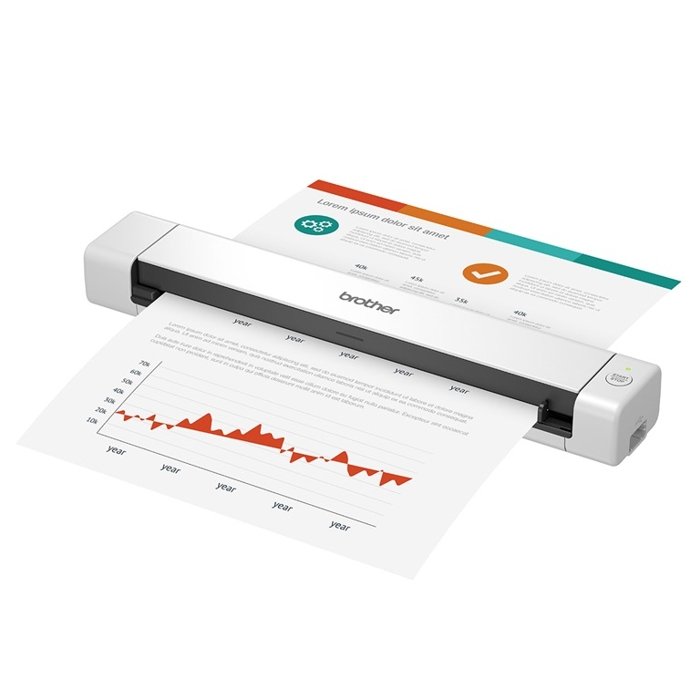 Brother DS-640 Mobile Document Scanner, 15ppm Mono & Colour (300dpi), USB Power image 0
