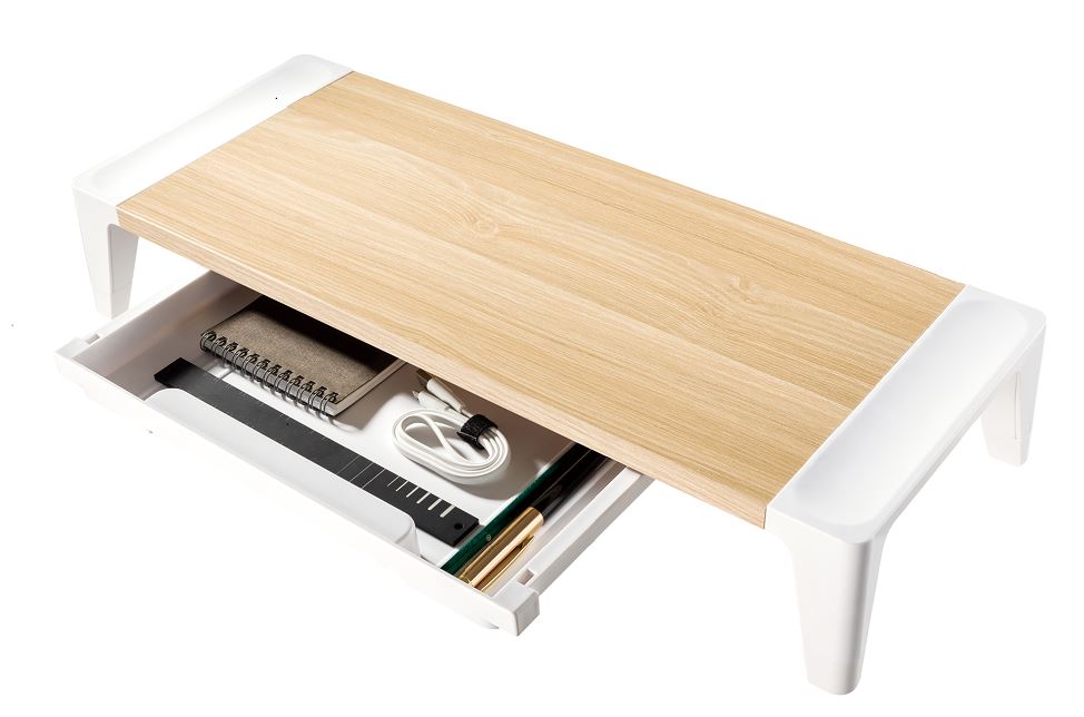 mbeat® activiva Eroglife Monitor Stand Riser with Storage Drawer -  Ergonomic D image 0