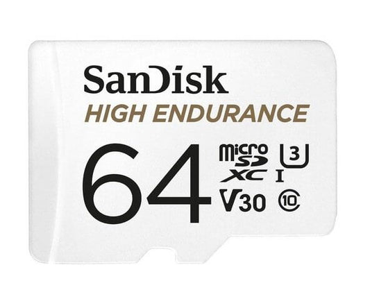 SanDisk High Endurance 64GB microSD 100MB/s 40MB/s 5K hrs 4K UHD C10 U3 V30 -40? image 0