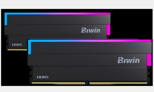BIWIN DDR5 Memory DW100 RGB 6000mhz 32kits (16GB*2) CL36 Black Black Opal (Gamin image 0
