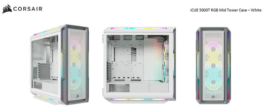 Corsair iCUE 5000T RGB ATX Mid-Tower Case, USB Type-C, 160 RGB LED, Rapid Route, image 0