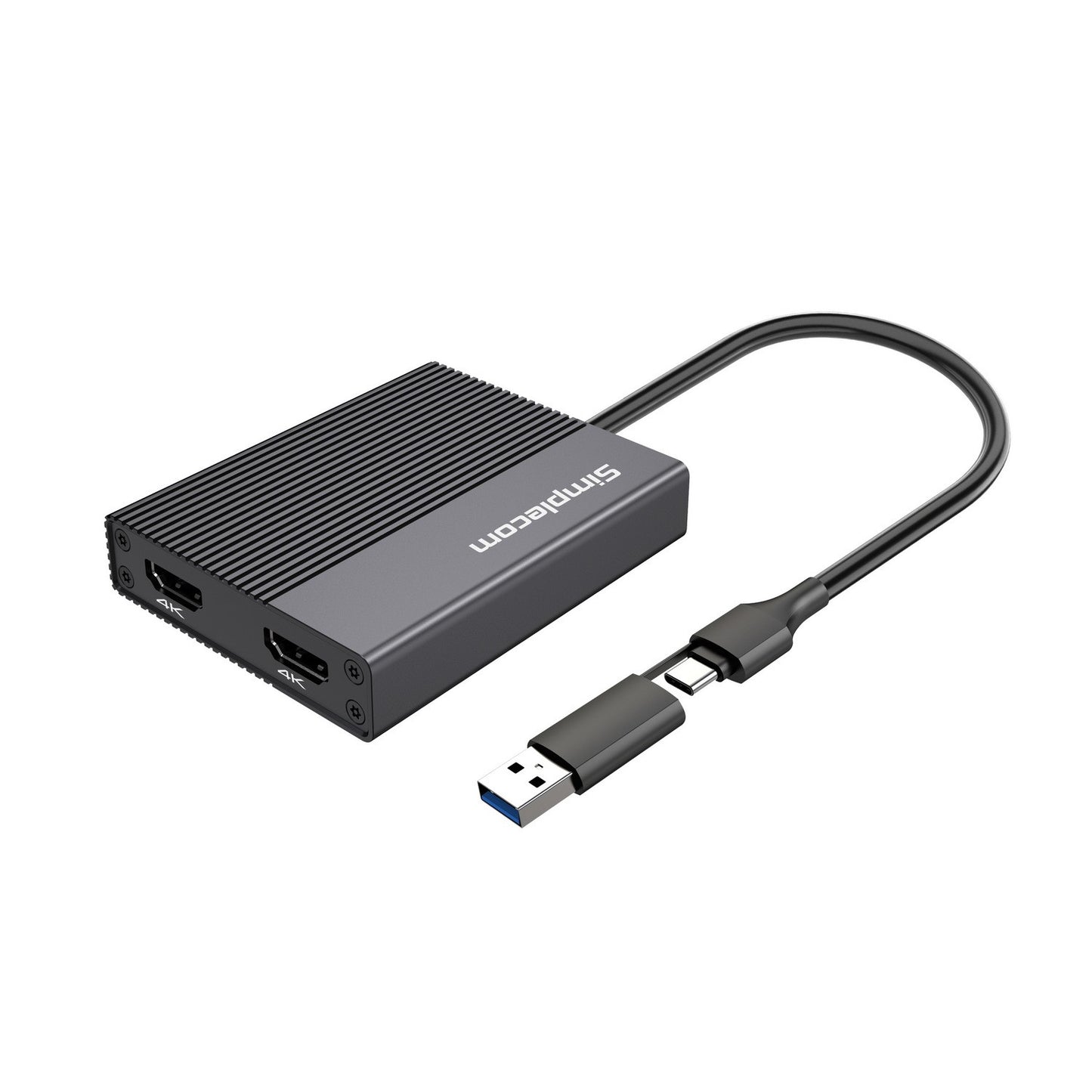 Simplecom DA369 USB 3.0 or USB-C to Dual 4K HDMI 2.0 Display Adapter for 2x 4K@6 image 0