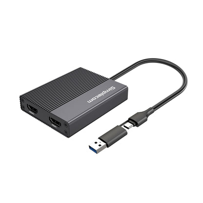 Simplecom DA369 USB 3.0 or USB-C to Dual 4K HDMI 2.0 Display Adapter for 2x 4K@6 image 0