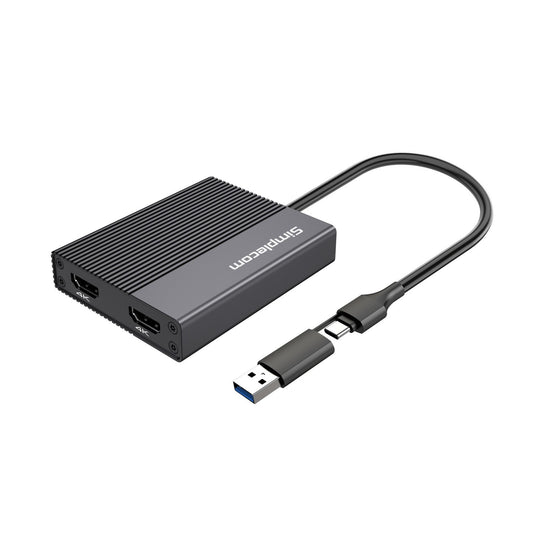 Simplecom DA369 USB 3.0 or USB-C to Dual 4K HDMI 2.0 Display Adapter for 2x 4K@6 image 0