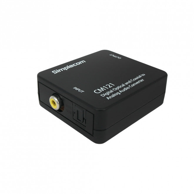 Simplecom CM121 Digital Optical Toslink and Coaxial to Analog RCA Audio Converte image 1