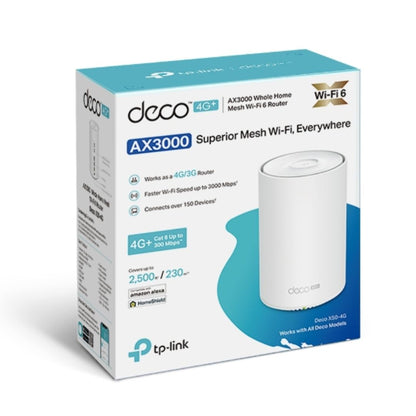 TP-Link Deco X50-4G(1-pack) 4G+ AX3000 Whole Home Mesh Wi-Fi 6 Router, Build-In image 1