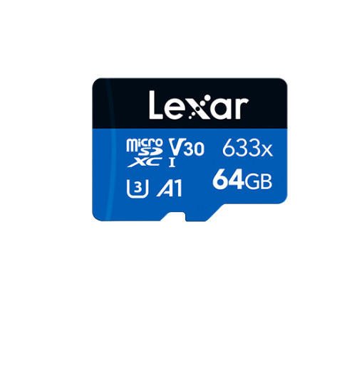 Lexar High-Performance 633x 64GB microSDHC™/ microSDXC™ UHS-I Card BLUE Seri image 0