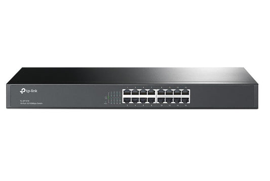 TP-Link TL-SF1016 16-Port 10/100Mbps Rackmount Switch MAC MDI/MDIX Steel Case image 0