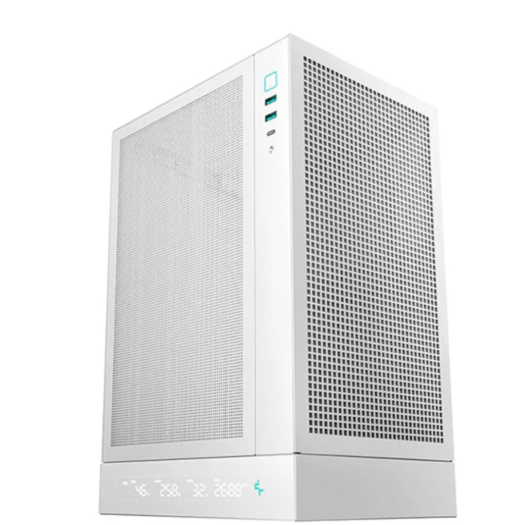 DeepCool CH170 DIGITAL WHT ITX Case, Digital Status Display, Extremely portable image 1