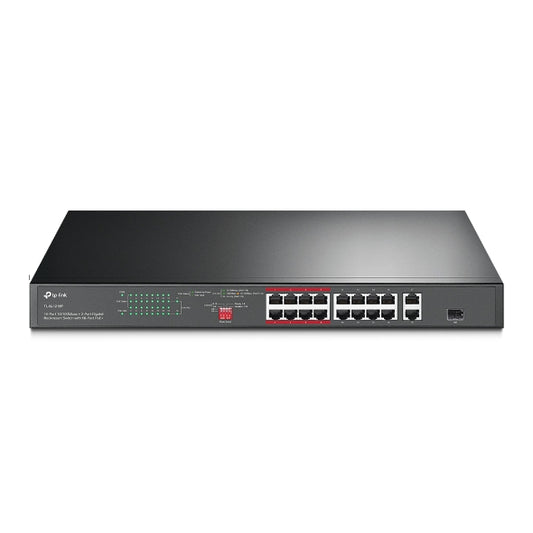 TP-Link TL-SL1218P 16-Port 10/100 Mbps + 2-Port Gigabit Rackmount Switch with 16 image 0