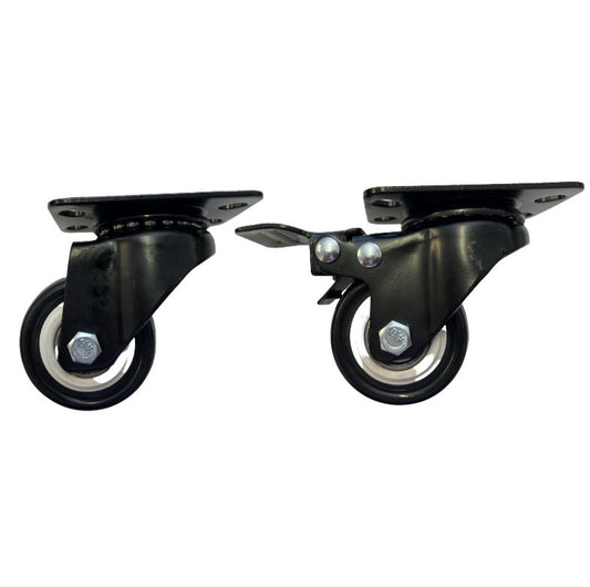 LDR 2' PP Rack Caster Wheels 2x With Brakes & 2x Without Brakes - Pack of 4 Whee image 0