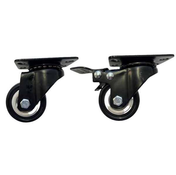 LDR 2' PP Rack Caster Wheels 2x With Brakes & 2x Without Brakes - Pack of 4 Whee image 0