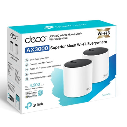 TP-Link Deco X55(2-pack) AX3000 Whole Home Mesh WiFi 6 Router, Dual-Band with Sm image 0