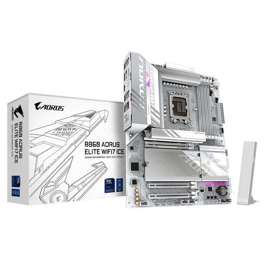 Gigabyte M/B B860 A ELITE WF7 ICE 1.0, Intel ® B860, 4 x DDR5 up to 256 GB, 2x image 0