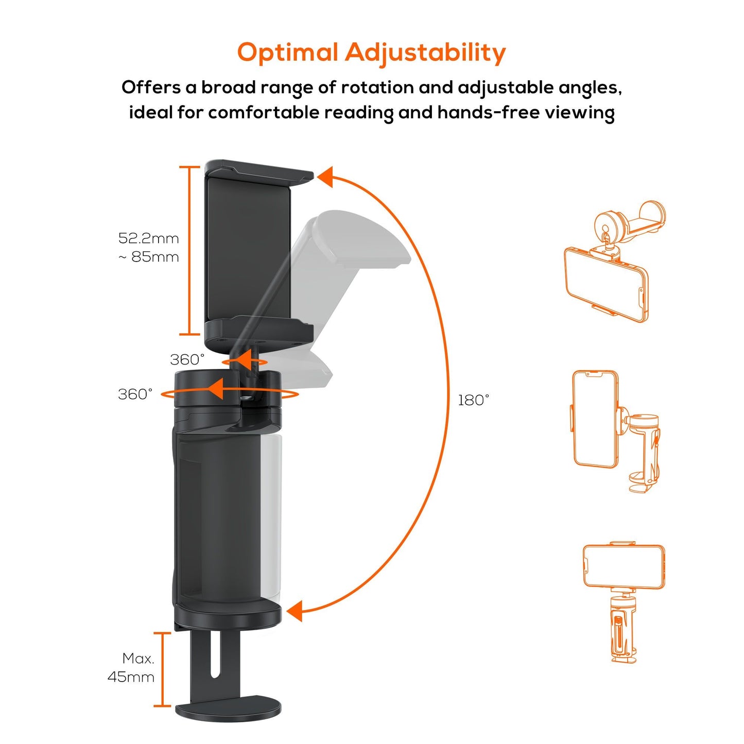 mbeat®   Portable Travel Phone Holder Portable Design/ 360 degree Rotatable Bas image 1