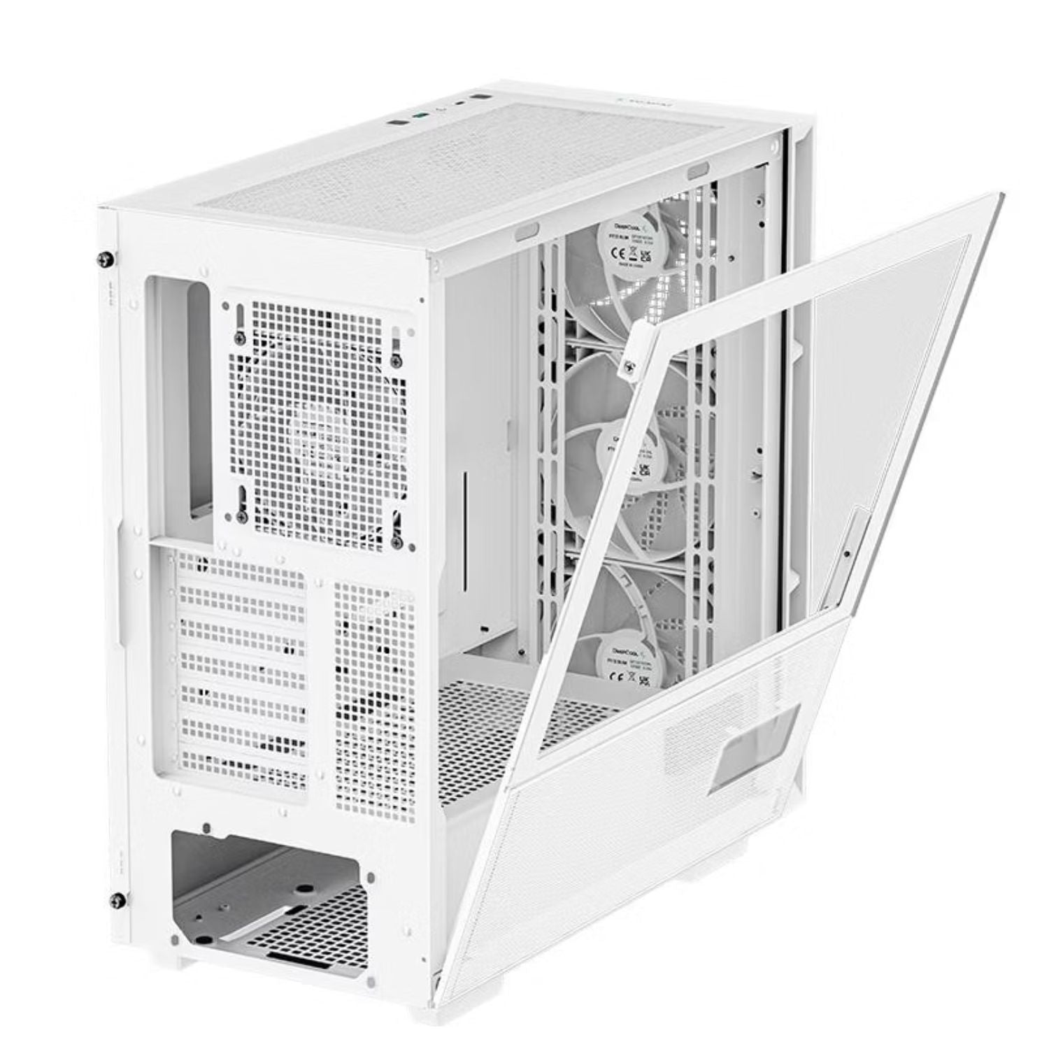 DeepCool CH560 White HighAirflow Mid-Tower ATX Case, Magnetic Hybrid Mesh,Temper image 2