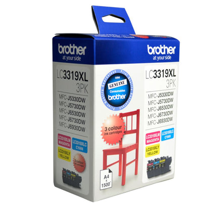 Brother LC-3319XL  Colour Value Pack 1X Cyan 1X Magenta 1X Yellow-MFC-J5330DW/J5 image 0