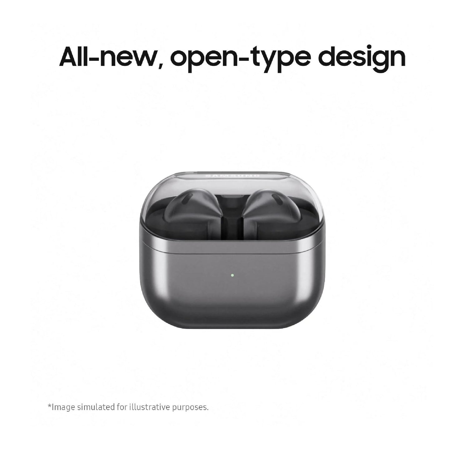 Samsung Galaxy Buds3- Silver(SM-R530NZAAASA), Active Noise Cancellation,Erogonom image 2