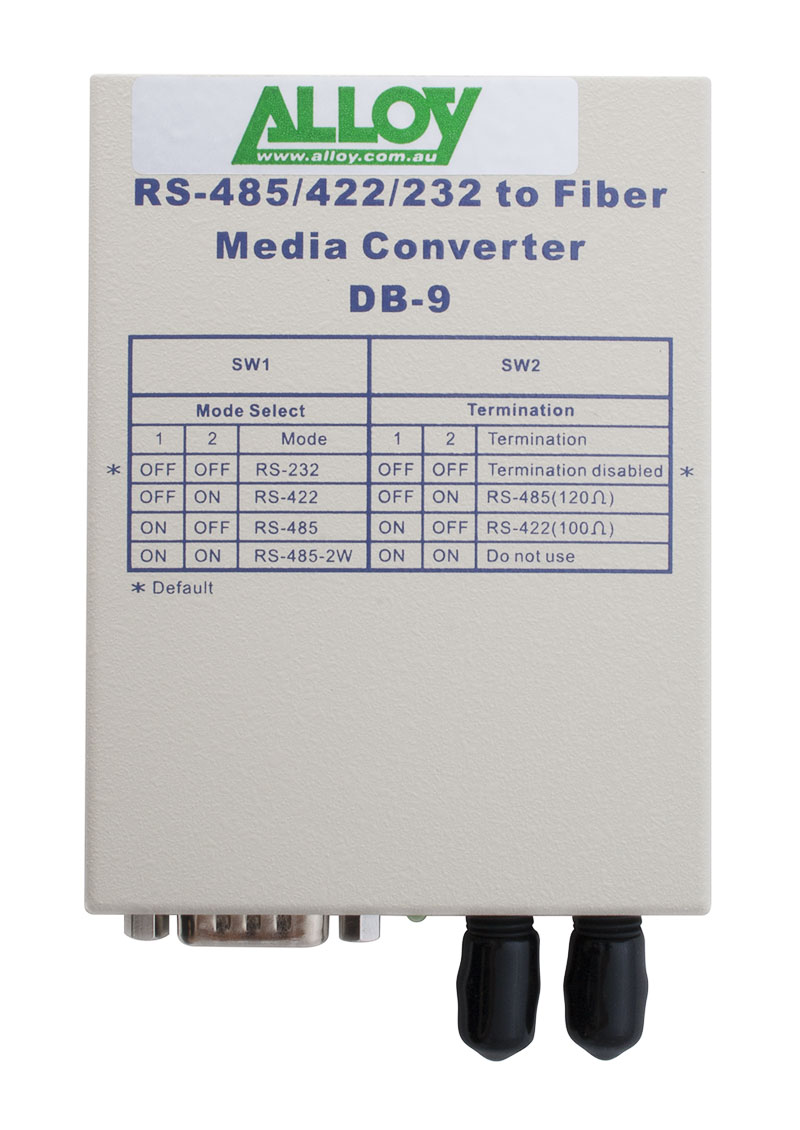 Alloy SCR460ST-1  RS-232/422/485 Serial DB-9 to Multimode Fibre Converter. Max. image 2
