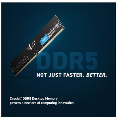 Crucial 8GB (1x8GB) DDR5 UDIMM 5600MHz CL46 Desktop PC Memory image 1