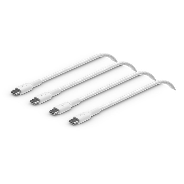 Belkin BoostCharge Braided USB-C to USB-C Cable (1m/3.3ft) - White (CAB004bt1MWH image 0