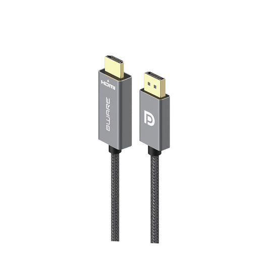 8ware 2m DisplayPort DP to HDMI Male to Male Adapter Converter Cable Retail Pack image 1