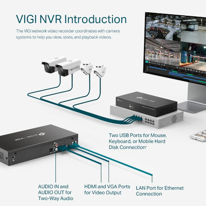 TP-Link VIGI NVR1008H 8 Channel Network Video Recorder, 24/7 Continuous Recordin image 3