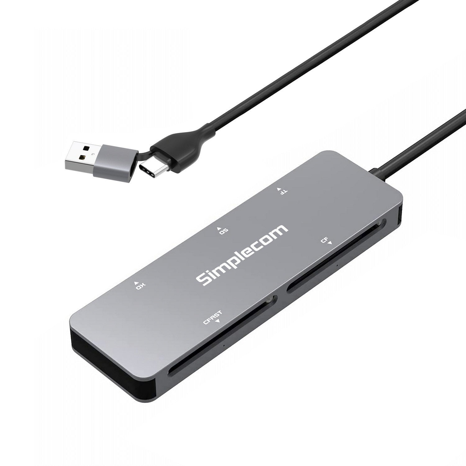 Simplecom CR407 5-Slot SuperSpeed USB 3.0 and USB-C to CFast/CF/XD/SD/MicroSD Ca image 0