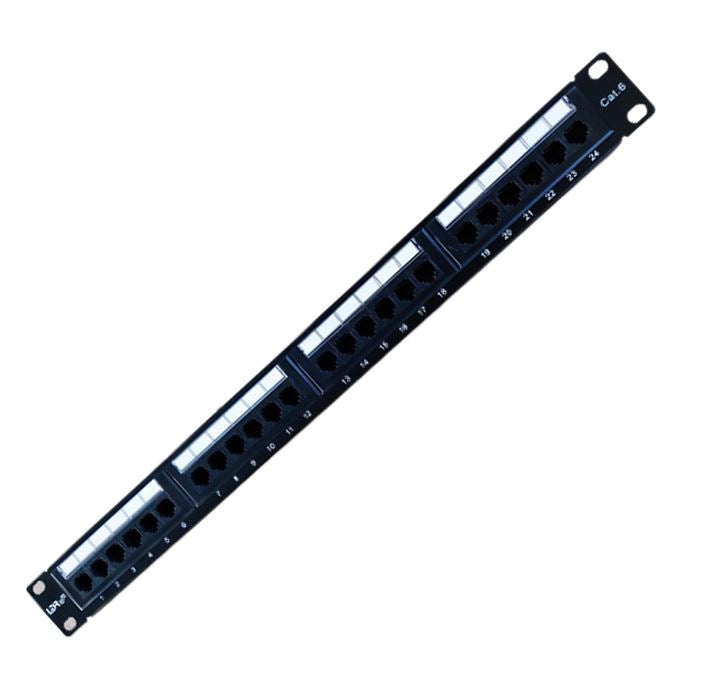 LDR 24 Port Cat6/5e Patch Panel Rack Mount - 1U image 0