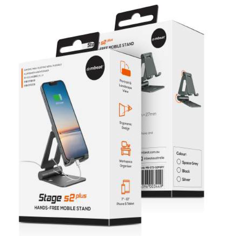 mbeat®  MB-STD-S2PGRY Stage S2 Hands-Free Mobile Stand GREY image 3