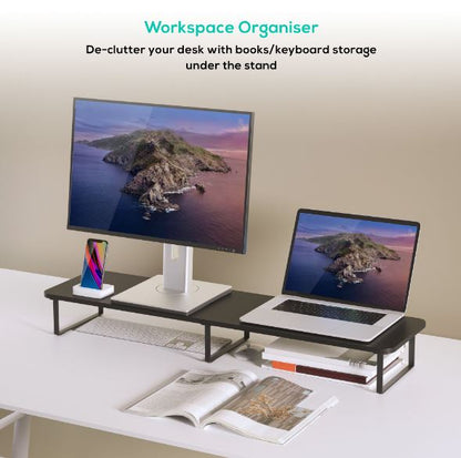 mbeat® activiva Black Dual Monitor Riser image 3