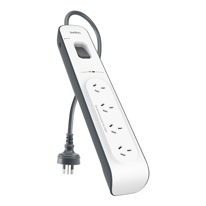 Belkin BSV400 4-Outlet 2-Meter Surge Protection Strip,  Protects Against Spikes image 0