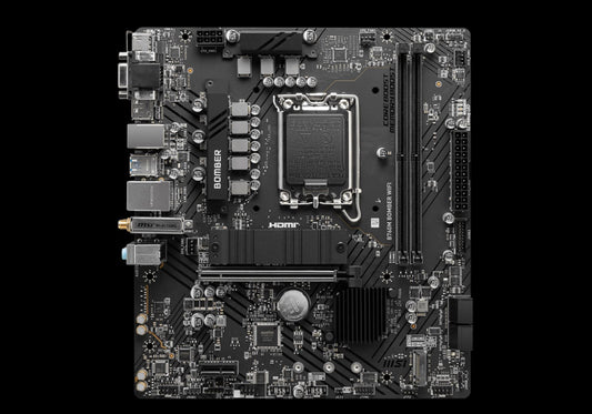 MSI PRO B760M BOMBER WIFI  mATX Motherboard, 4x DDR5~128GB, 2x PCI-E x 16, 1x PC image 1