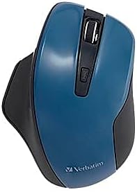 Verbatim 2.4G Wireless Ergonomic LED Silent Mouse - Noiseless and Silent Click Computer Mouse with Nano Receiver for Mac and PC - Graphite