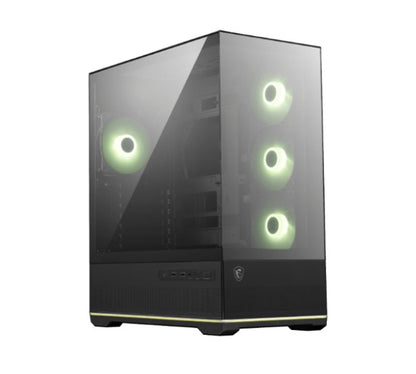MSI MAG PANO 110R PZ  BLACK Micro ATX Case, 2 x USB 5Gbps , 1x USB C 20Gbps, 1 x image 0