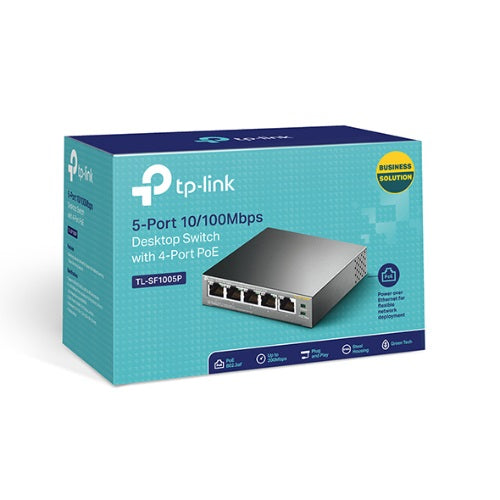 TP-Link TL-SF1005P 5-Port 10/100Mbps Desktop Switch with 4-Port PoE 67W IEEE 802 image 3