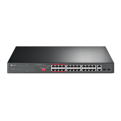 TP-Link TL-SL1226P 24-Port 10/100Mbps + 2-Port Gigabit Unmanaged PoE+ Switch , U image 0