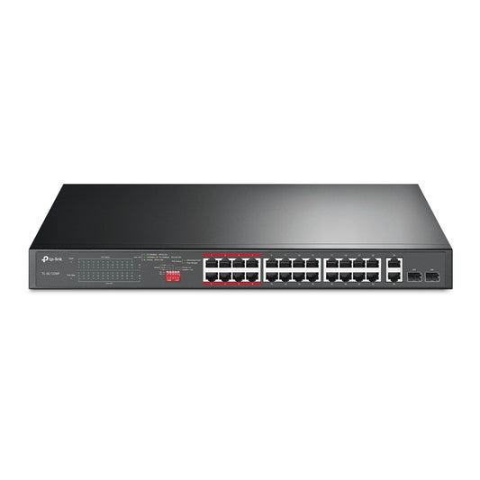 TP-Link TL-SL1226P 24-Port 10/100Mbps + 2-Port Gigabit Unmanaged PoE+ Switch , U image 0