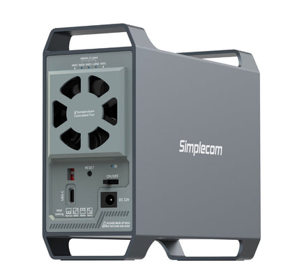 Simplecom SE482 SuperSpeed USB Dual Bay 3.5' SATA Hard Drive RAID Enclosure USB- image 1