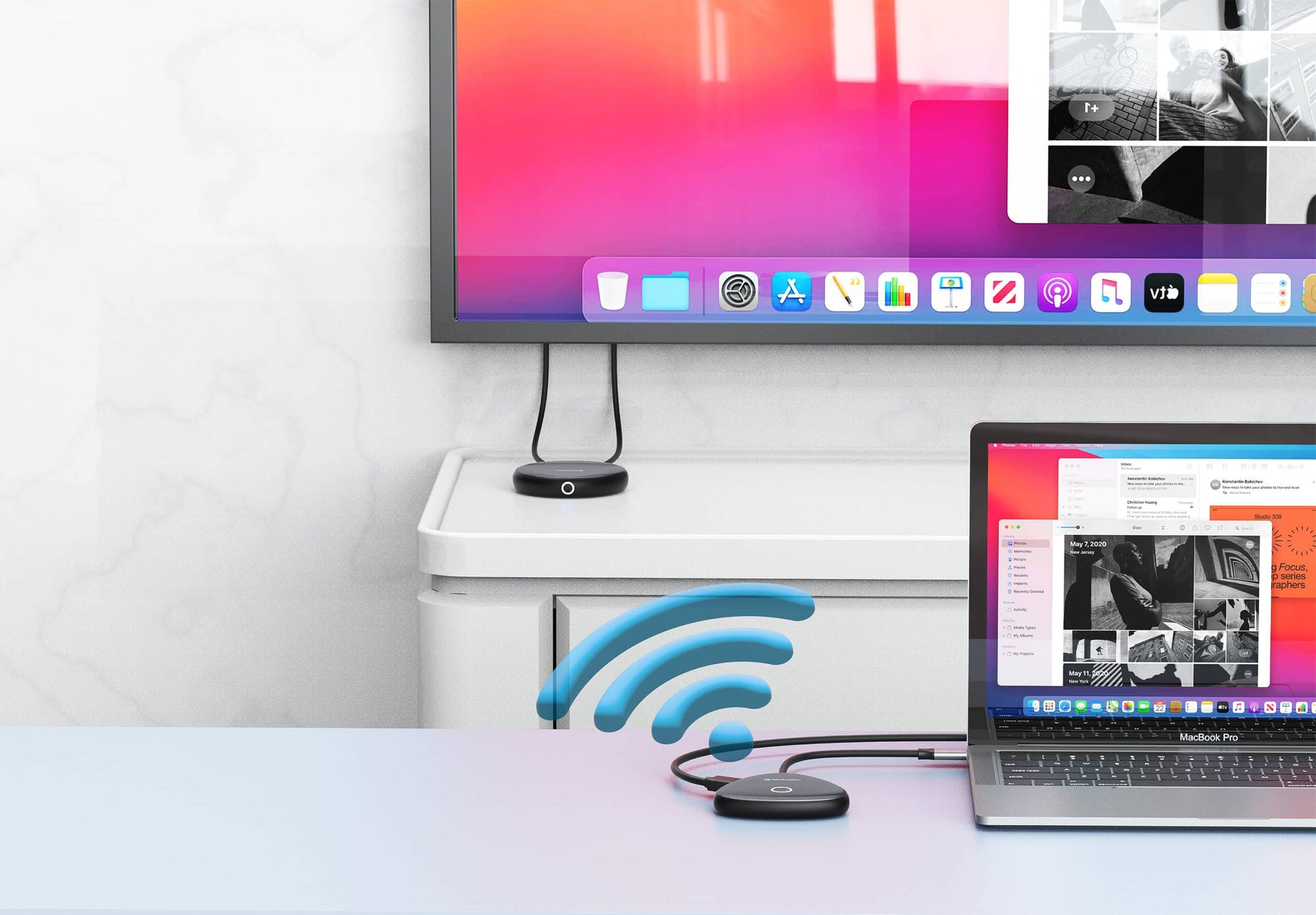 Verbatim 4K Wireless USB-C HDMI Adapter Dongle -Share My Screen Mirror Image. Co image 2