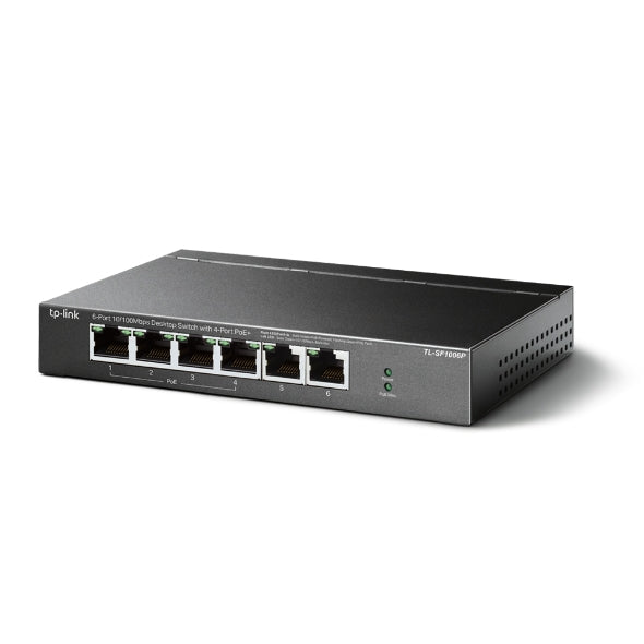 TP-Link TL-SF1006P 6-Port 10/100Mbps Desktop Switch with 4-Port PoE+, Up To 67W image 2