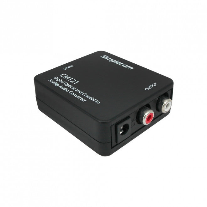 Simplecom CM121 Digital Optical Toslink and Coaxial to Analog RCA Audio Converte image 0