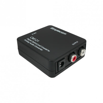 Simplecom CM121 Digital Optical Toslink and Coaxial to Analog RCA Audio Converte image 0