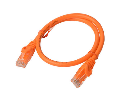 8Ware CAT6A Cable 0.25m (25cm) - Orange Color RJ45 Ethernet Network LAN UTP Patc image 0