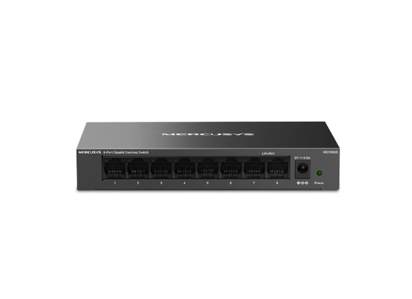 Mercusys MS108GS 8-Port Gigabit Desktop Switch, 8×10/100/1000 Mbps RJ45 port Su image 0