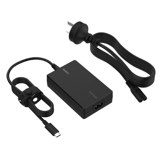 Belkin Connect 100W USB-C Core GaN Laptop Charger - Black (INC016auBK), Compact image 1